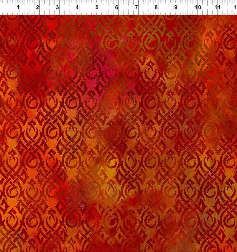 Red Orange Grate Celtic texture with flames