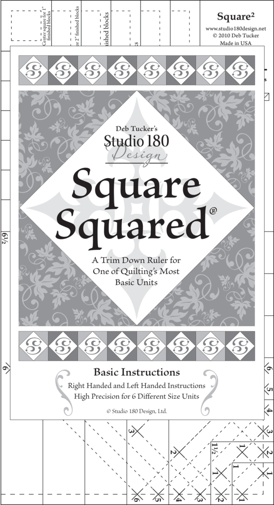 Studio 180 Square Squared Trim Down Ruler