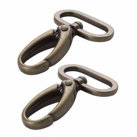 Swivel Hooks 1.5" Antique Bras