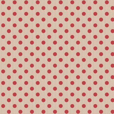 Woven Red Dots on Tan