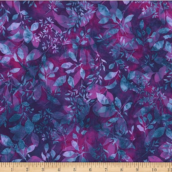 Purple Teal w Leaves Draping