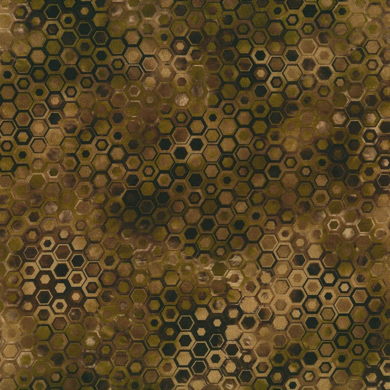 Brown Hexagons 1/4" Geometrics