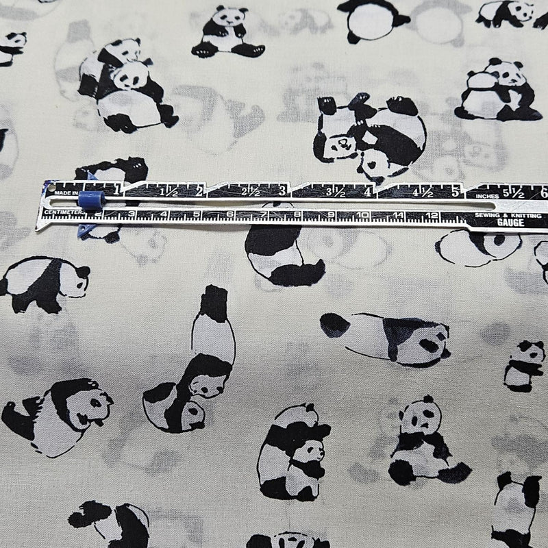 Black & White Pandas on Cream