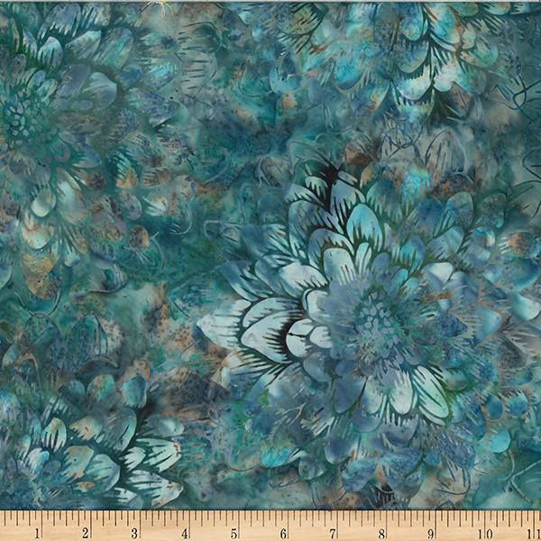 Large Floral in Teals & Browns