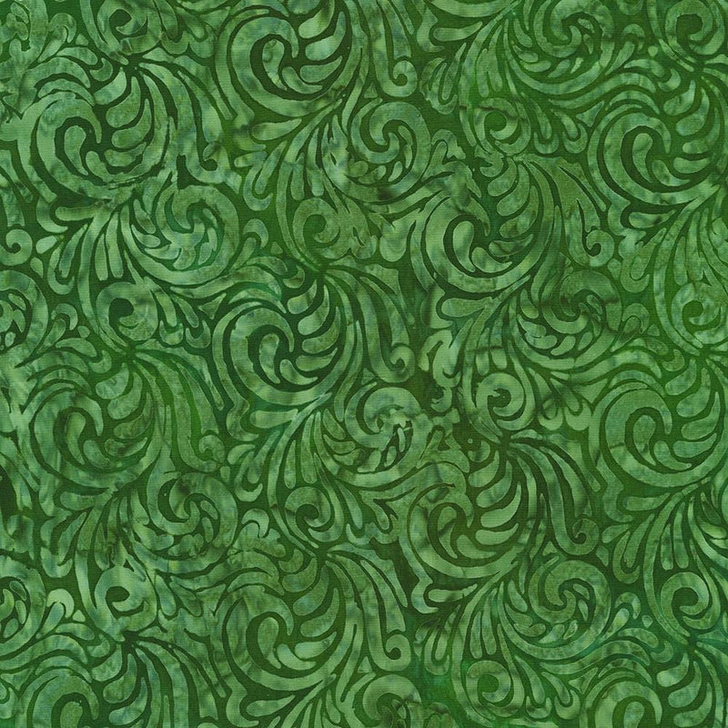 Green on Green Paisley Shape