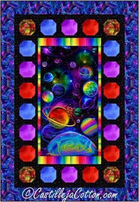 Outer Space Panel Pattern by Castilleja Cotton